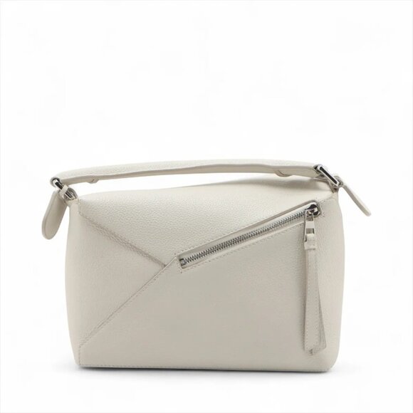 Loewe Puzzle Bag Small Leather 2 Way Handbag White - Picture 2 of 9